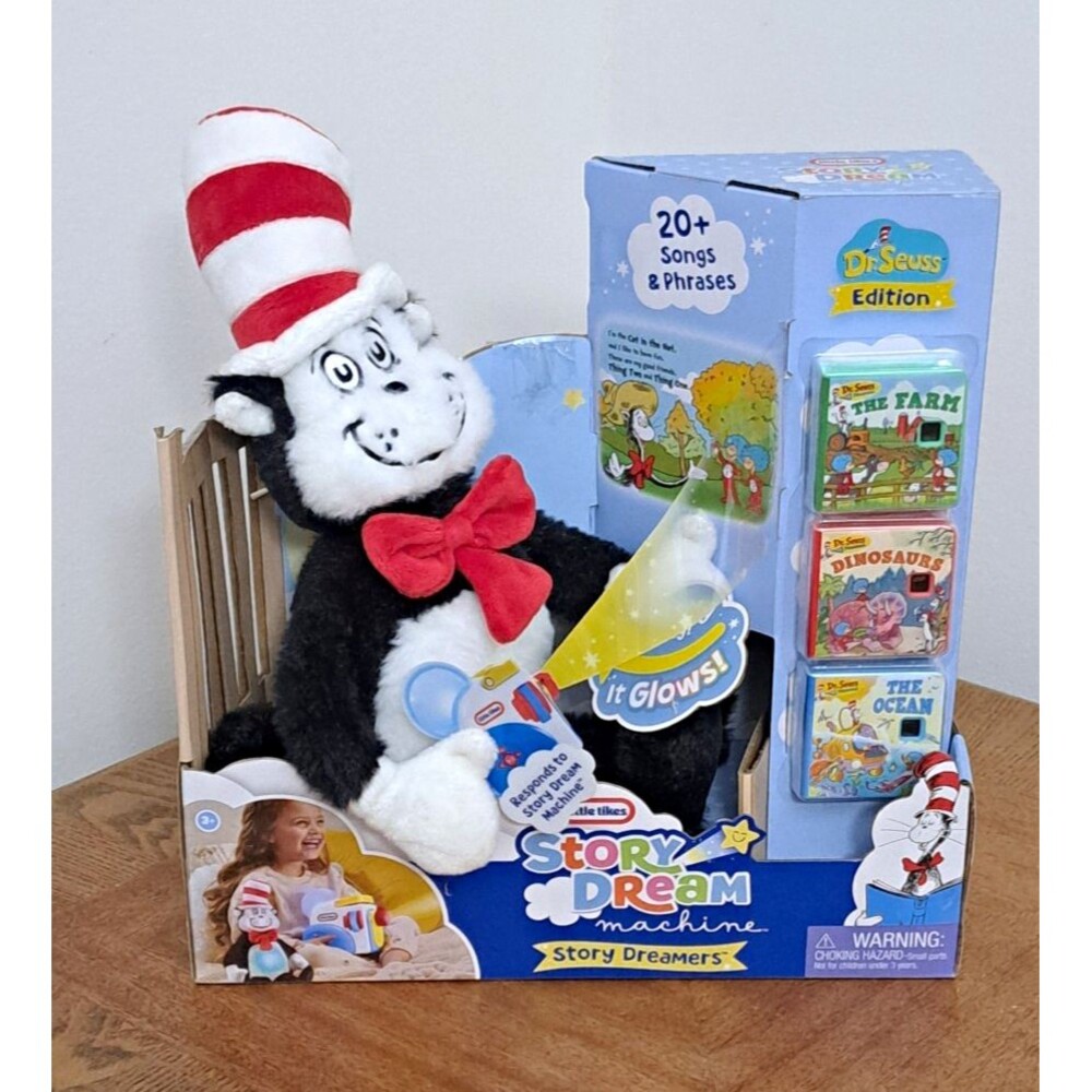 Little Tikes Dr. Seuss Story Dream Machine Cat in the Hat Interactive Plush New